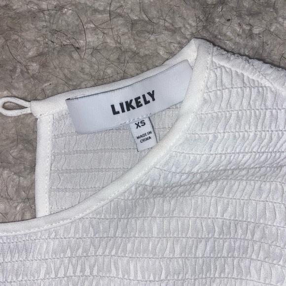 LIKELY sheer smocked top bell sleeve - Picture 3 of 6